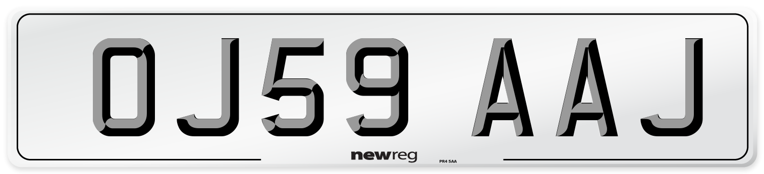 OJ59 AAJ Number Plate from New Reg